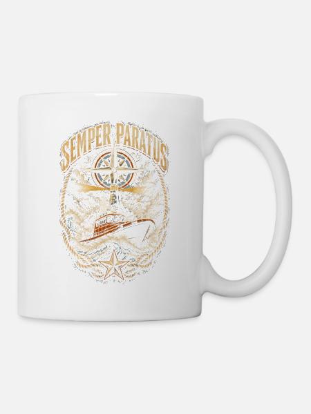 Küstenwache Rettungsschwimmer Semper Partus - Tasse - Weiß