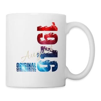 80. Geburtstag Geschenk Original August 1946 - Tasse - Weiß - Rechts