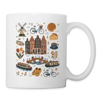 Netherlands | Canals, Tulips & Bicycles - Mug - white - Right