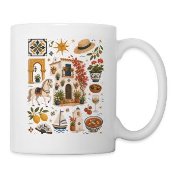 Andalusien | Sonne, Oliven & Lebensfreude - Tasse - Weiß - Rechts