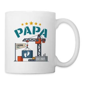 Future Daddy 2027 Beladen Baby-Bau - Tasse - Weiß - Rechts