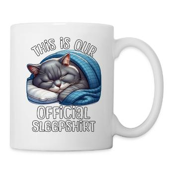 Britisch Kurzhaar Katze Schlafshirt - Tasse - Weiß - Rechts