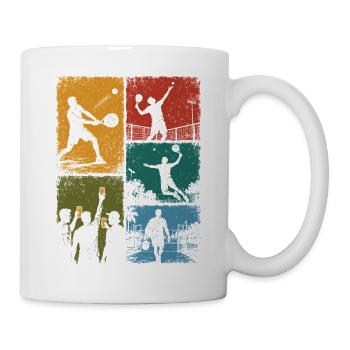 Padel und humorvoller Aperitif - Tasse - Weiß - Rechts