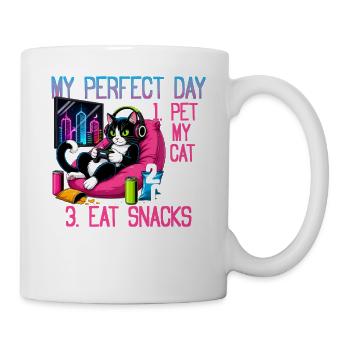 Gamer Gaming Cat Video Game - Tasse - Weiß - Rechts
