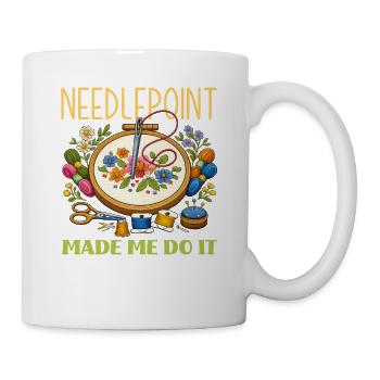 Lustiges Nadelspitzen-bastelhobby - Tasse - Weiß - Rechts