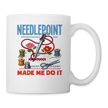 Lustiges Nadelspitzen-bastelhobby - Tasse - Weiß - Rechts