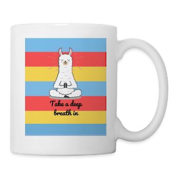 Meditating Lama - Tasse - Weiß - Rechts