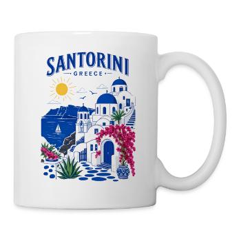 Santorini, Griechenland, Reisedesign - Tasse - Weiß - Rechts