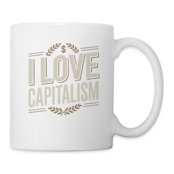 I Love Capitalism Unternehmer Aktien Kapitalismus - Tasse - Weiß - Rechts