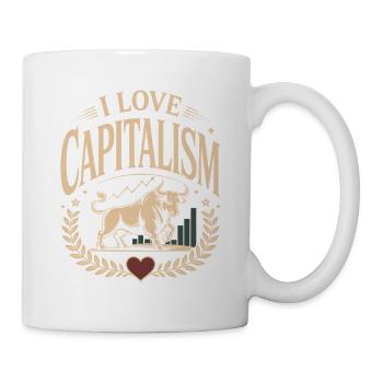 I Love Capitalism Unternehmer Aktien Kapitalismus - Tasse - Weiß - Rechts