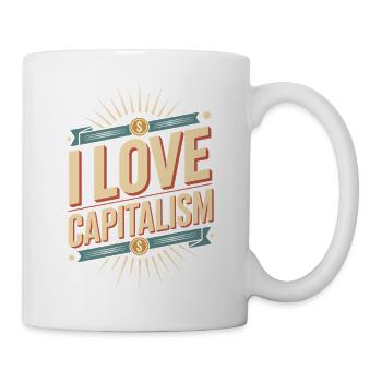 I Love Capitalism Unternehmer Aktien Kapitalismus - Tasse - Weiß - Rechts
