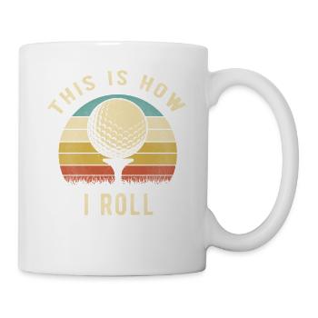 Golf Retro So rolle ich lustiges Golfer-Geschenk - Tasse - Weiß - Rechts