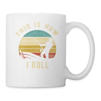 Angeln Retro So rolle ich Angler Geschenk - Tasse - Weiß - Rechts