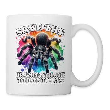Save Schwarze Vogelspinne - Tasse - Weiß - Rechts