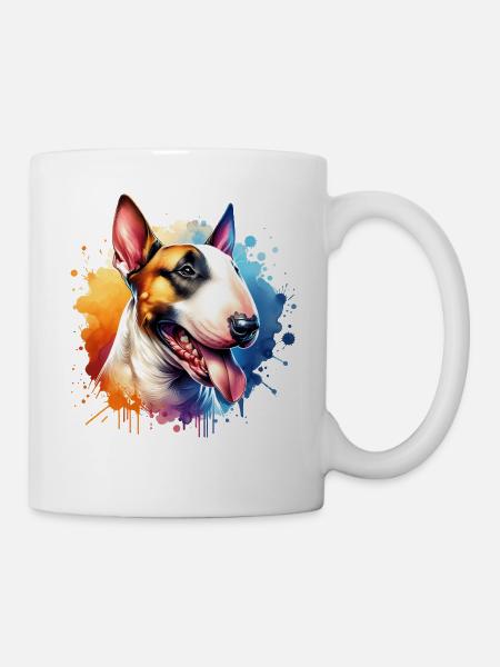 Bullterrier Motiv - Tasse - Weiß