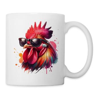 motif de coq - Mug blanc - blanc - Droite