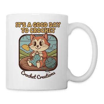 Es ist ein guter Tag, um Kreationen zu häkeln - Tasse - Weiß - Rechts