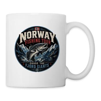 Norwegen Angeln - Tasse - Weiß - Rechts