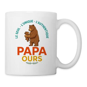 Papa Ours L'Authentique Cadeau Fête Des Pères - Mug blanc - blanc - Droite