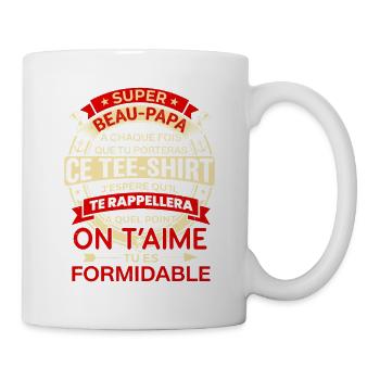 Super Beau-Papa Cadeau Fête Des Pères Rétro - Mug blanc - blanc - Droite