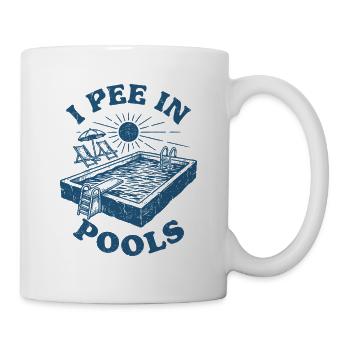 Ich pinkel in Pools Pool-Humor - Tasse - Weiß - Rechts
