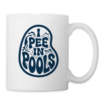 Pee in Pools Retro Pool Tee - Tasse - Weiß - Rechts