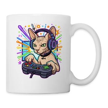 Sphynx Cat Gamer - Tasse - Weiß - Rechts