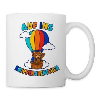 Auf ins Krippenabenteuer – Bär zum Krippenstart - Tasse - Weiß - Rechts