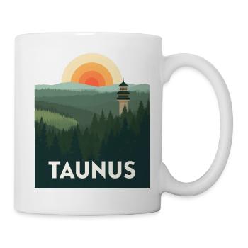 Taunus Vintage | Nature Travel Poster - Tasse - Weiß - Rechts