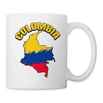 Map Of Colombian Flag Colombia - Mug - white - Right