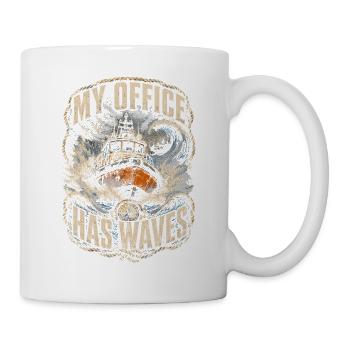 Coast Guard Lifeguard My Office Has Waves - Mug - white - Right