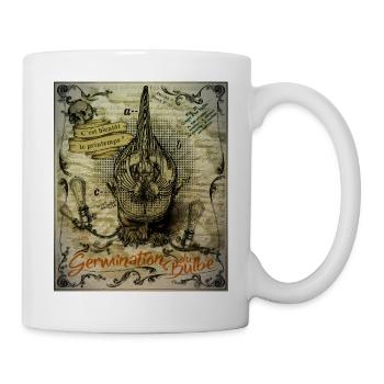 Germination du Bulbe Vintage - Mug blanc - blanc - Droite
