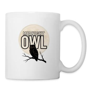 Halloween-Eule – Mitternachtseule - Tasse - Weiß - Rechts
