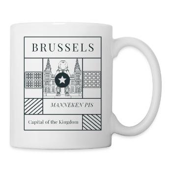 Brussels Manneken Pis Scene - Mug - white - Right