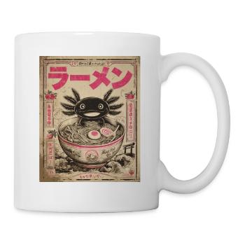 Axolotl, Ramen, Japanische Nudeln, Kawaii, Anime - Tasse - Weiß - Rechts