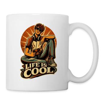 Life Is Cool – Retro Gamer - Tasse - Weiß - Rechts