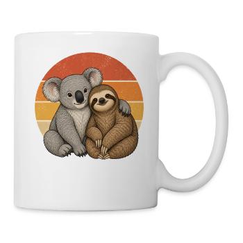 Koala und Faultier - Tasse - Weiß - Rechts