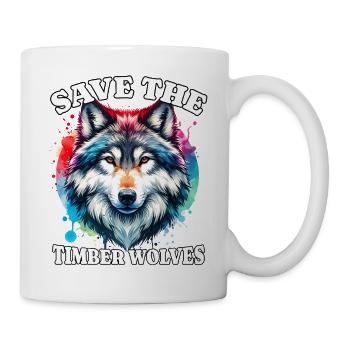 Grauwolf Save Timber Wolf - Tasse - Weiß - Rechts