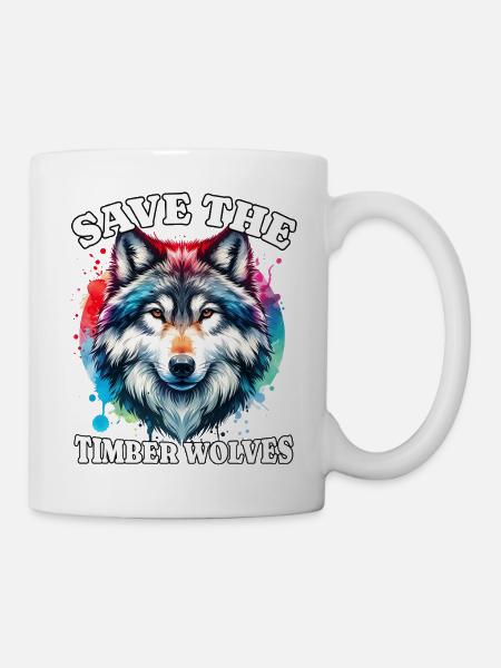 Grauwolf Save Timber Wolf - Tasse - Weiß
