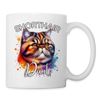 Papa chat exotique à poil court - Mug blanc - blanc - Droite