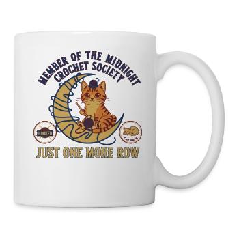 Mitglied der Midnight Crochet Society Nur einer - Tasse - Weiß - Rechts