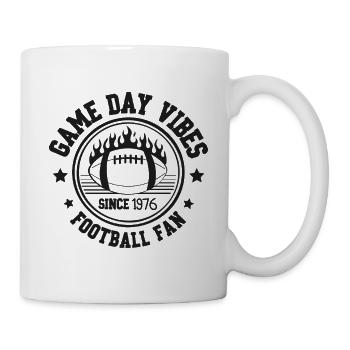 Game Day Vibes Football Fan 1976 - Tasse - Weiß - Rechts