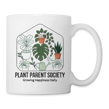 Plant Parent Society: Grüner Lebensstil - Tasse - Weiß - Rechts