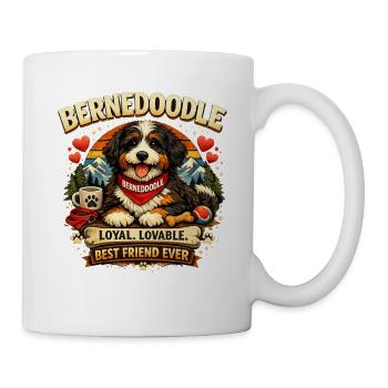 Bernedoodle – Flauschig, spaßig & süß - Tasse - Weiß - Rechts