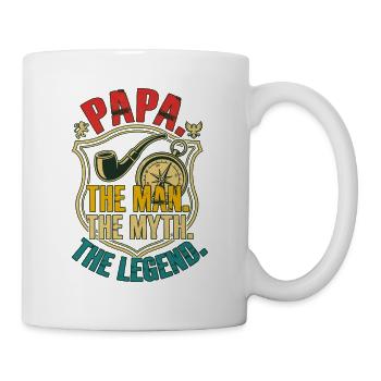 Papa The Man The Myth The Legend Retro - Mug - white - Right