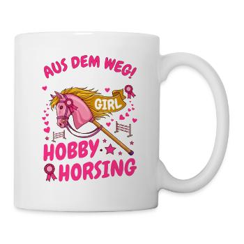 Aus dem Weg Hobby Horsing Girl Steckenpferd - Tasse - Weiß - Rechts