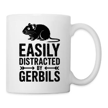 Mongolian racing rat sayings gerbil gift - Mug - white - Right