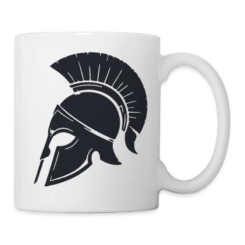 Spartanischer Helm Silhouette - Tasse - Weiß - Rechts