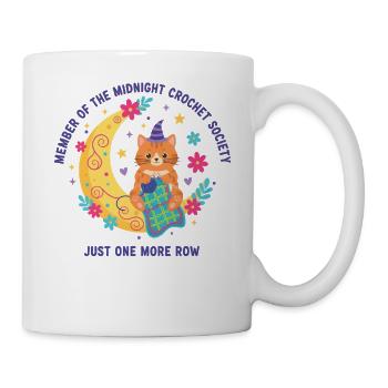 Midnight Crochet Society Nur noch eine Reihe - Tasse - Weiß - Rechts