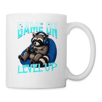 Gamer Gaming Raccoon Video Game - Tasse - Weiß - Rechts